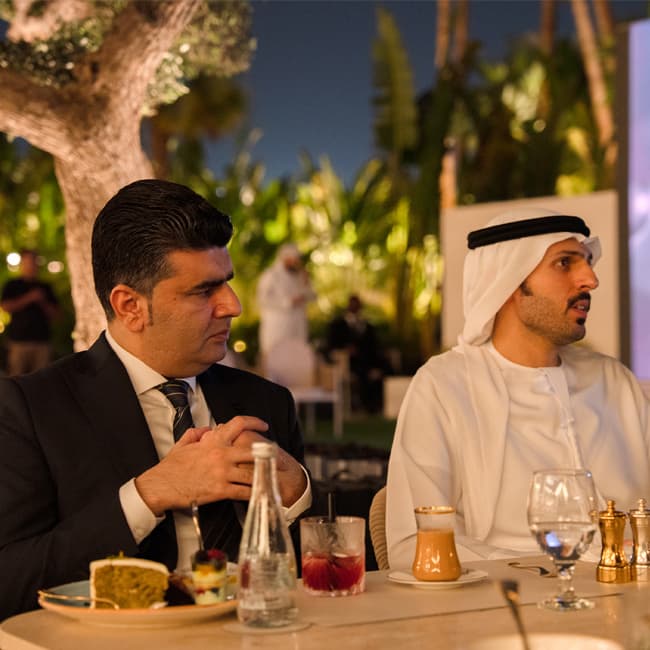 Ahyan leadership at Dubai developer dinner
